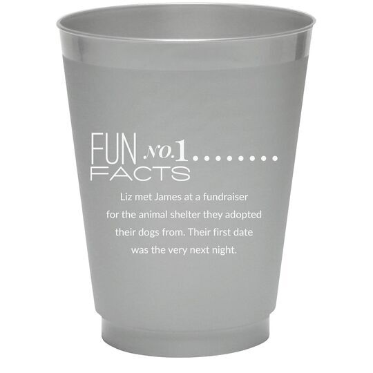 Just the Fun Facts Colored Shatterproof Cups